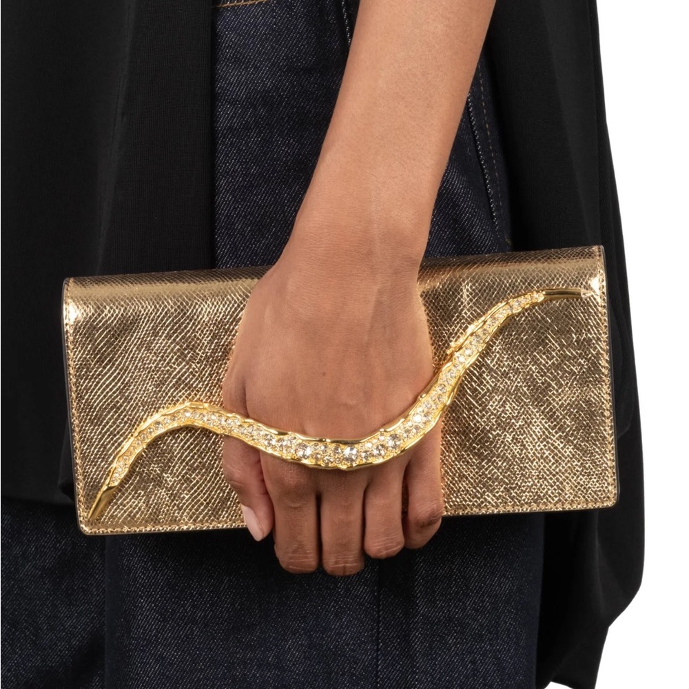 Alexis Bittar Crystal Curve Clutch (gold) - Picture 2 of 7